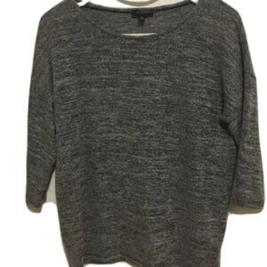 The Limited Gray Black Marled Top 3/4 Length Sleeves Size XS